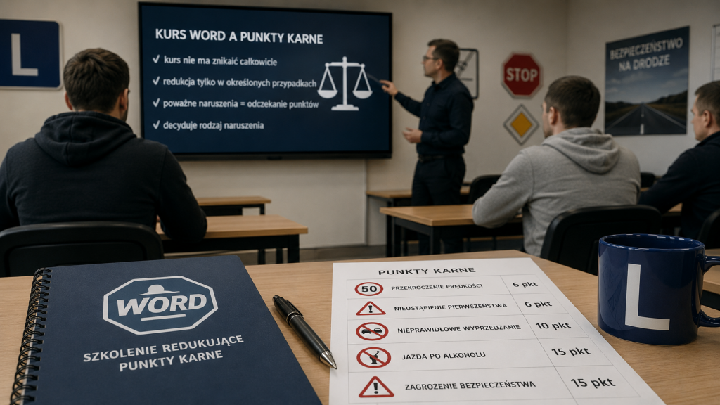 Punkty karne od 3 czerwca 2026: tych wykroczeń kierowcy nie skasują na kursie WORD