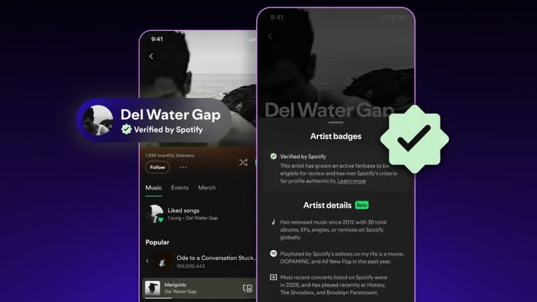 Spotify wprowadza „Verified by Spotify”. Co oznacza zielona odznaka przy profilu artysty?