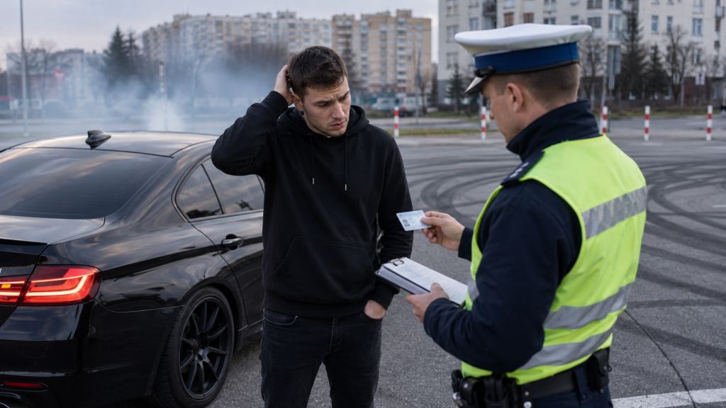 Mandat za drift 2026. Ile grozi za jazdę na jednym kole i kiedy można stracić prawo jazdy?