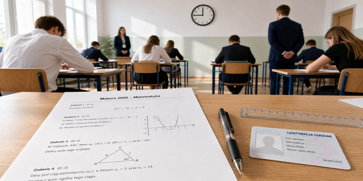 Matura z matematyki 2026 już 5 maja. O której egzamin, ile trwa i co można mieć przy sobie?