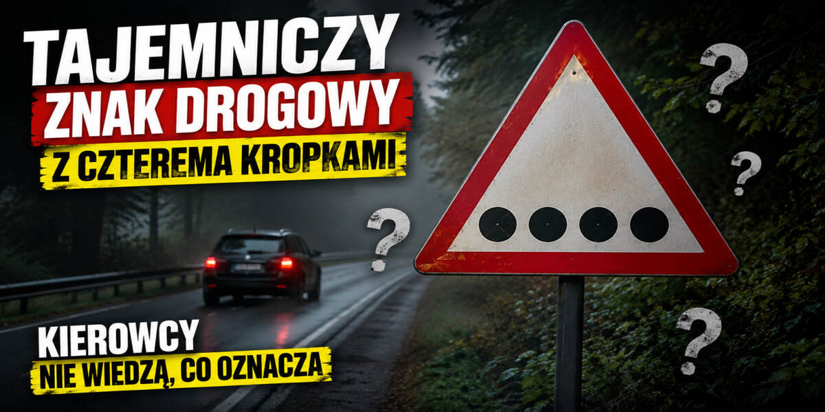 Co oznacza znak drogowy z czterema kropkami? Kierowcy masowo się mylą