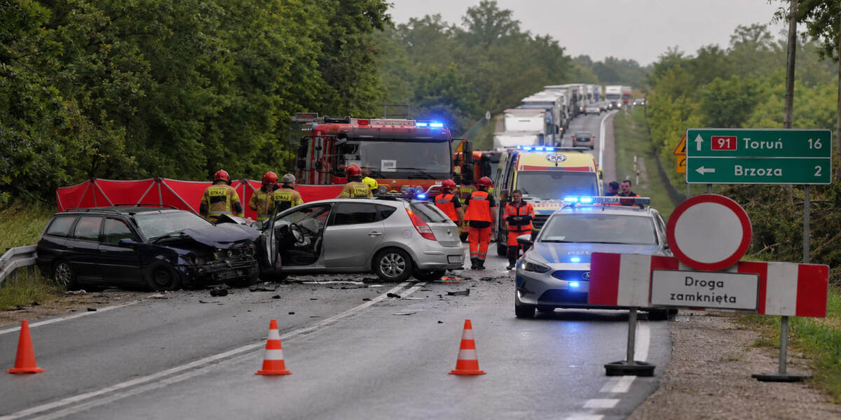 Śmiertelny wypadek na DK91 w Brzozie pod Toruniem. Jak ominąć korek i do kiedy potrwają utrudnienia?