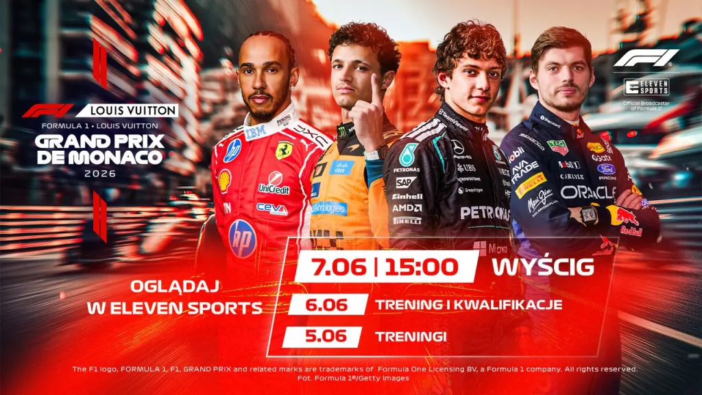 GP Monako F1 2026: treningi 5 czerwca, godziny i transmisja w Polsce