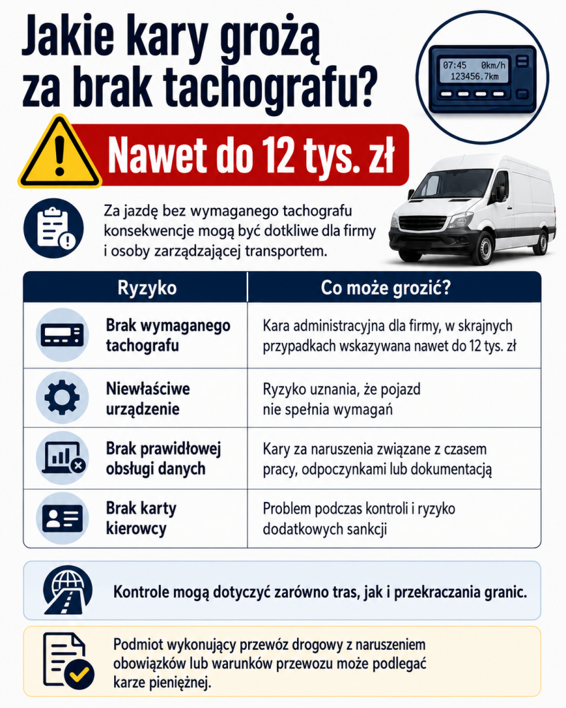 Tachograf w busie od 1 lipca 2026. Kogo dotyczy nowy obowiązek i kiedy grozi kara?