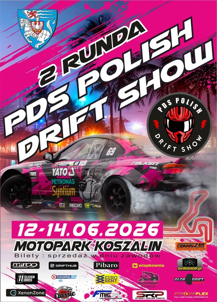 PDS Polish Drift Show 2026 w Koszalinie: program, bilety, parking i dojazd
