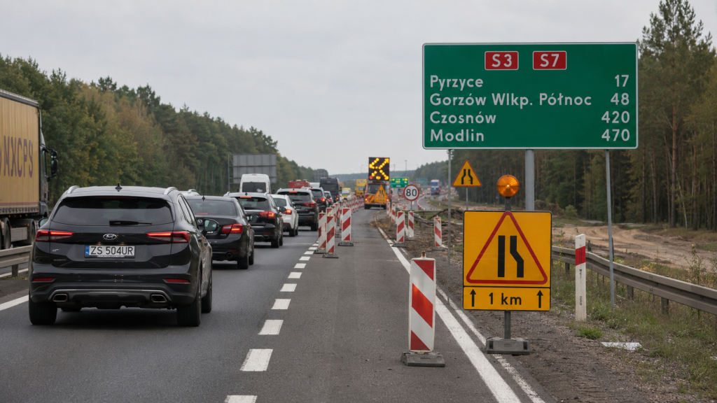 Utrudnienia drogowe 10 czerwca 2026. A1, A4, S3, S7, DK94 i DK25 na liście GDDKiA
