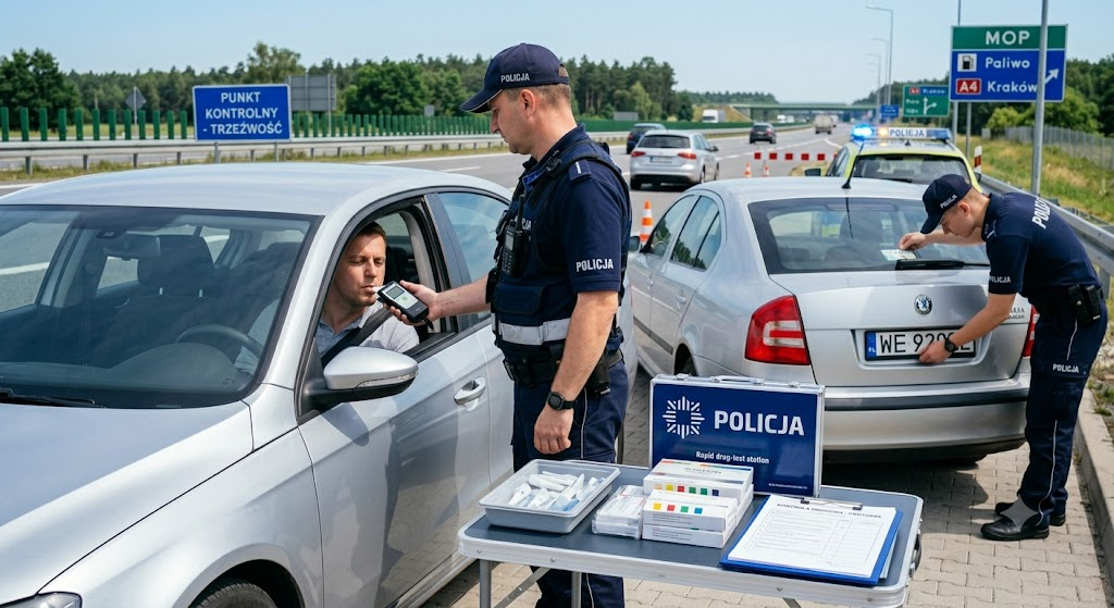 Kontrole policji od 15 czerwca 2026. ROADPOL Alcohol & Drugs i maraton 19 czerwca