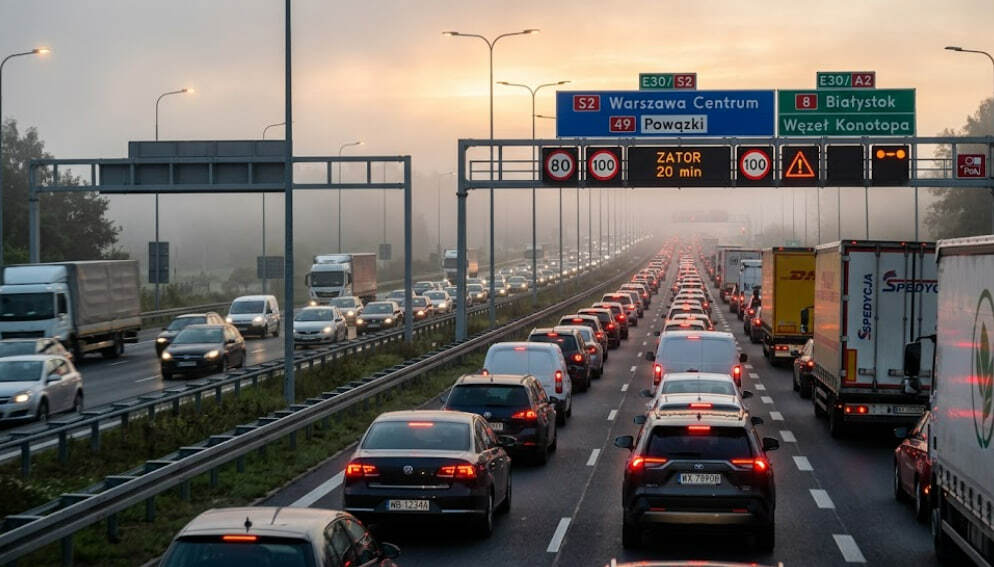 Utrudnienia drogowe 8 czerwca 2026: A4, A1, S7 i S8. Gdzie kierowcy muszą uważać w poniedziałek rano?