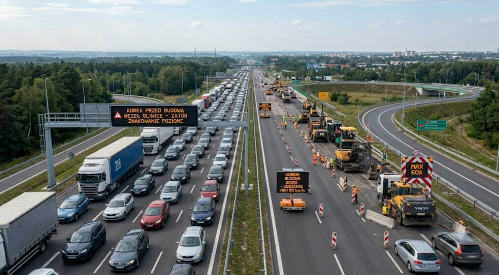 Utrudnienia drogowe 10 czerwca 2026. A1, A4, S3, S7, DK94 i DK25 na liście GDDKiA