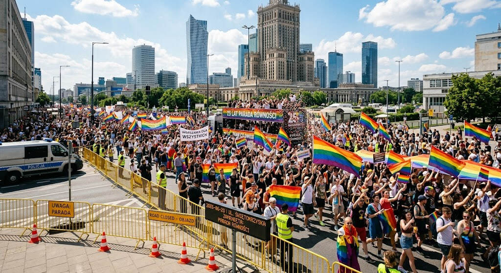 Parada Równości 2026 w Warszawie. Których ulic kierowcy powinni unikać 13 czerwca?