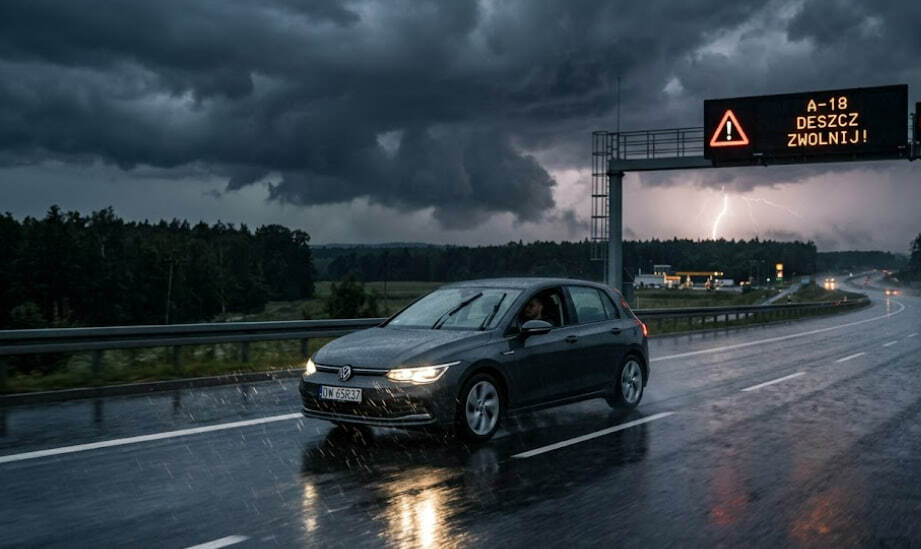 Burze IMGW 13–14 czerwca. Kierowcy powinni sprawdzić trasę, parking i drogę powrotną