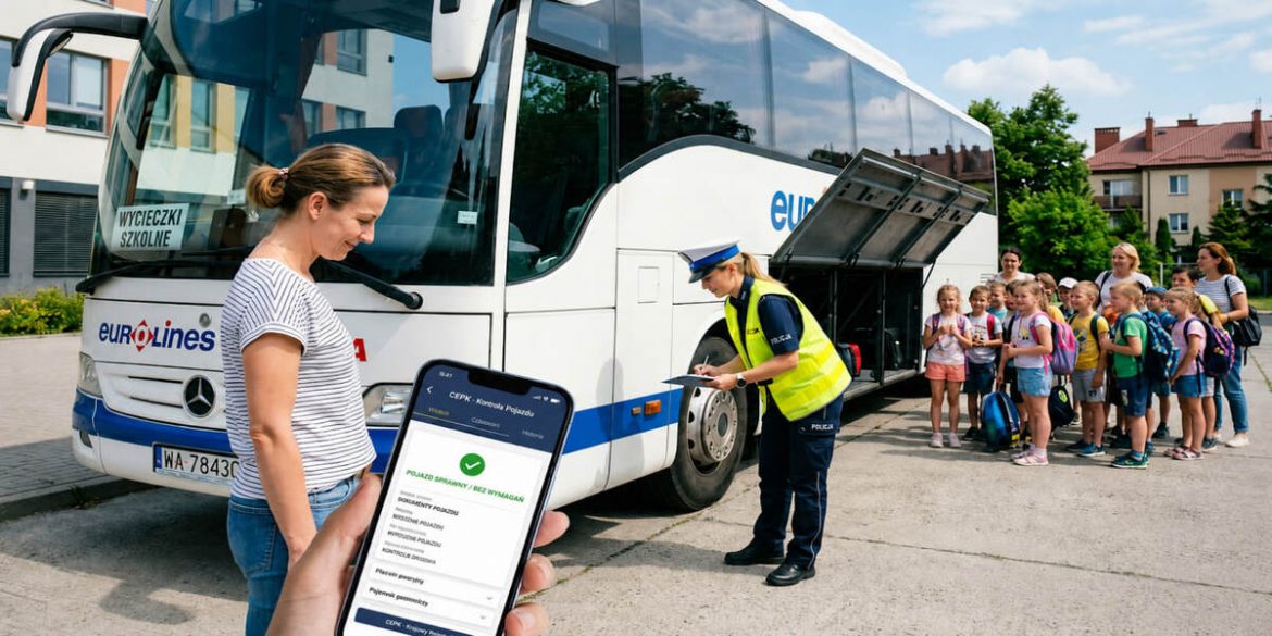 Kontrola autobusu przed wakacjami 2026. Policja podała wykaz punktów, a rodzice mają prosty sposób na sprawdzenie autokaru