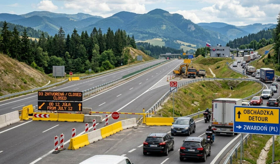 Autostrada D3 zamknięta przy Zwardoniu. Jak ją objechać?