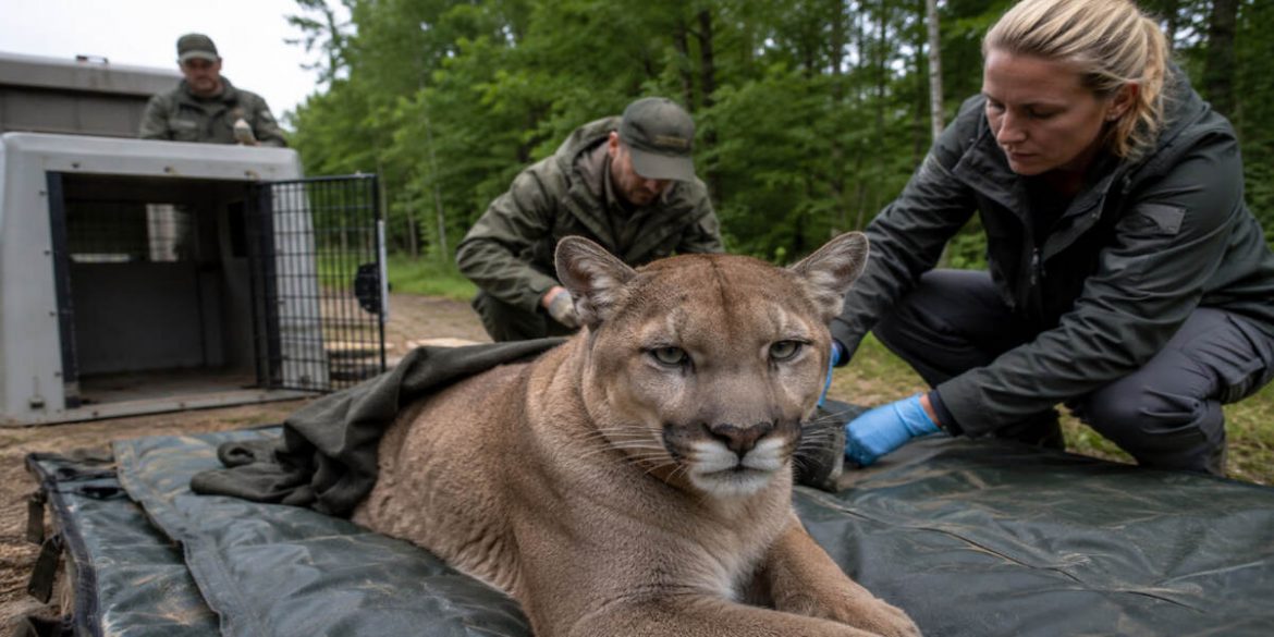 Puma w Polsce została schwytana. Gdzie ją znaleziono i co dalej ze zwierzęciem?