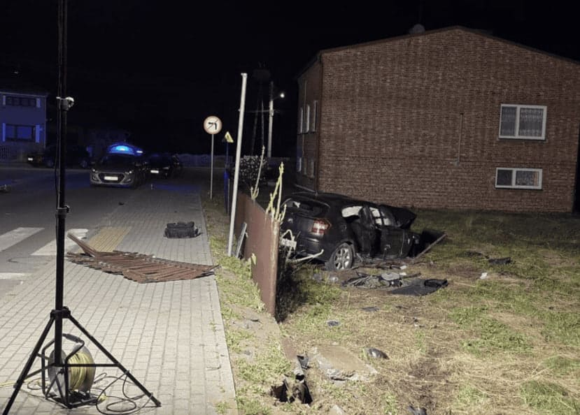 Tragiczny wypadek w Kuźnicy Starej. BMW wjechało na chodnik, nie żyje 9-letni rowerzysta
