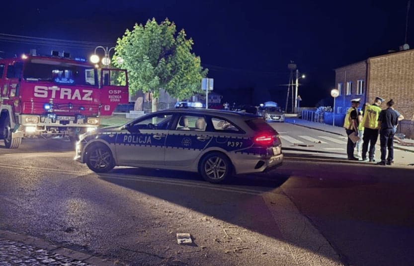 Tragiczny wypadek w Kuźnicy Starej. BMW wjechało na chodnik, nie żyje 9-letni rowerzysta