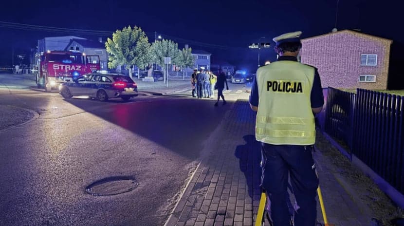 Tragiczny wypadek w Kuźnicy Starej. BMW wjechało na chodnik, nie żyje 9-letni rowerzysta