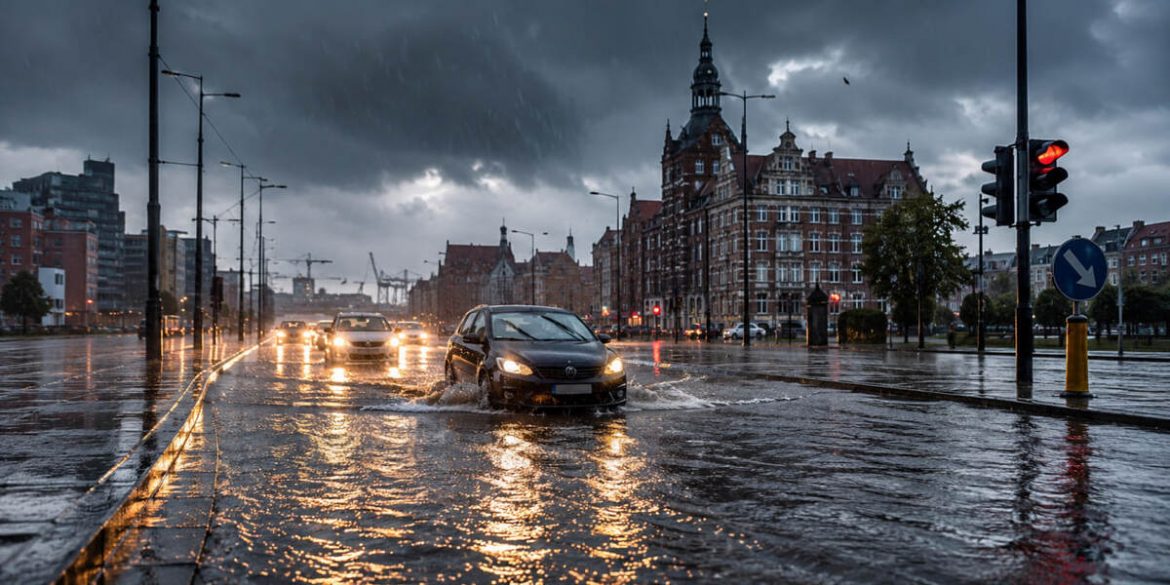 Ulewa w Trójmieście. Zalane ulice i poważne utrudnienia dla kierowców