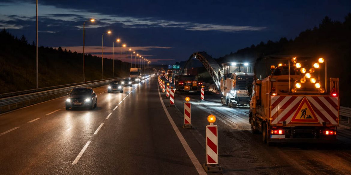 S8 koło Niegowa zwężona dziś w nocy. Utrudnienia w kierunku Białegostoku