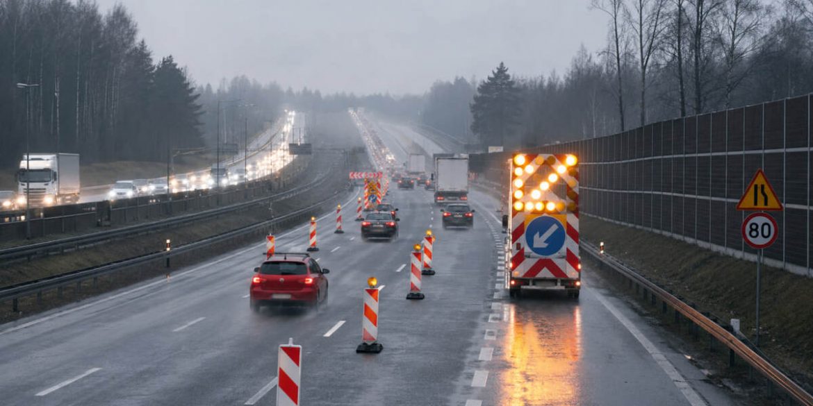 A1 Częstochowa – Pyrzowice: utrudnienia na 38 km trasy. Do kiedy potrwają?
